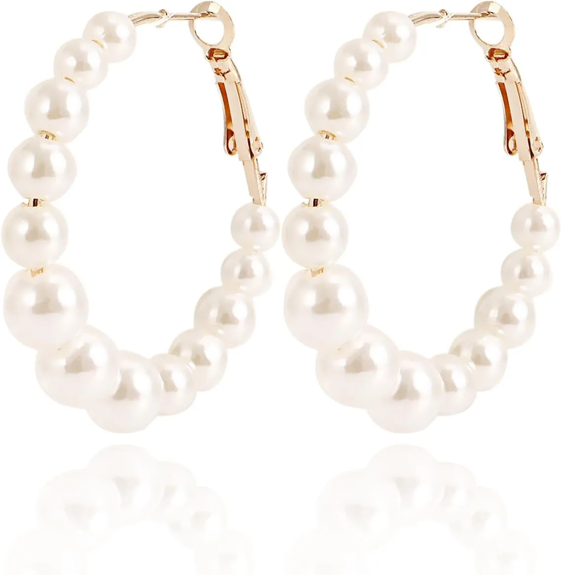 Long Tassel Pearl Dangle Earrings for Women Girls - Dangling Hanging Baroque Simulated Freshwater Pearl Drop Dangle EarringBridal Wedding Gift