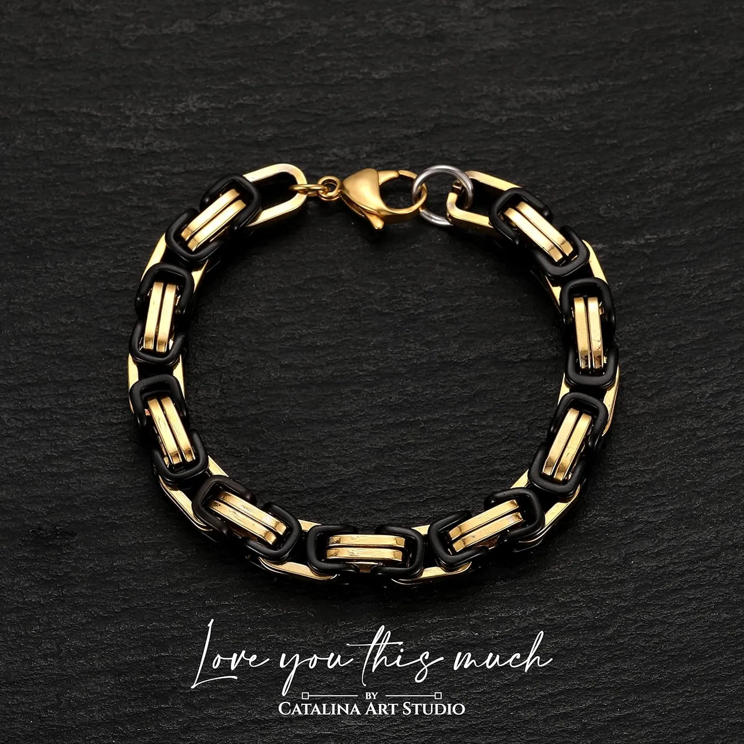 Love You This Much Jewelry Gift Set - Classic Steel Bracelet - Romantic Gift, Unique Husband Gifts
