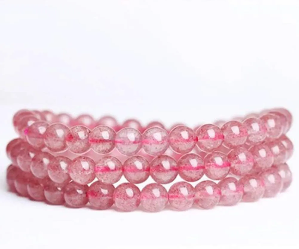 Mala Meditation Buddhist Prayer Beads Necklace, Bracelet, 6Mm Crystal Stone Bracelet Buddhist Ghost Stone/Moonstone/Strawberry Crystal/Citrine Prayer Beads Mala, Elastic Tibetan Buddhist Meditation St