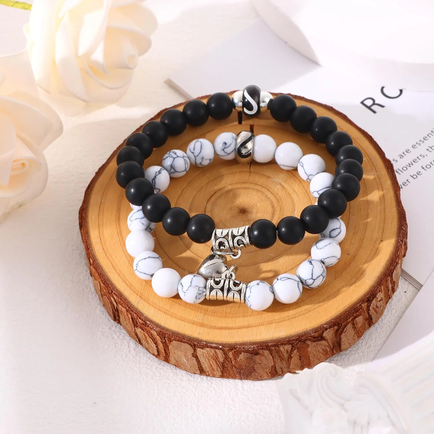 Matching Couple Ring Bracelets Gifts for Boyfriend Husband Girlfriend Wife Valentine's Day Anniversary Birthday Engagement Gift