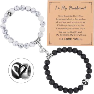 Matching Couple Ring Bracelets Gifts for Boyfriend Husband Girlfriend Wife Valentine's Day Anniversary Birthday Engagement Gift