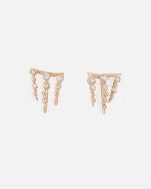 Melee 67 / White Diamond Earrings