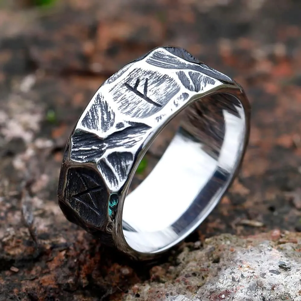 Men Norse Rings Stainless Steel Viking Jewelry Ring for Women