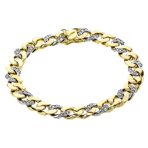 Men's Bracelet In 18k Gold With Diamonds