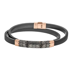 Men's Titanium Bracelet In 14k Gold With Diamonds