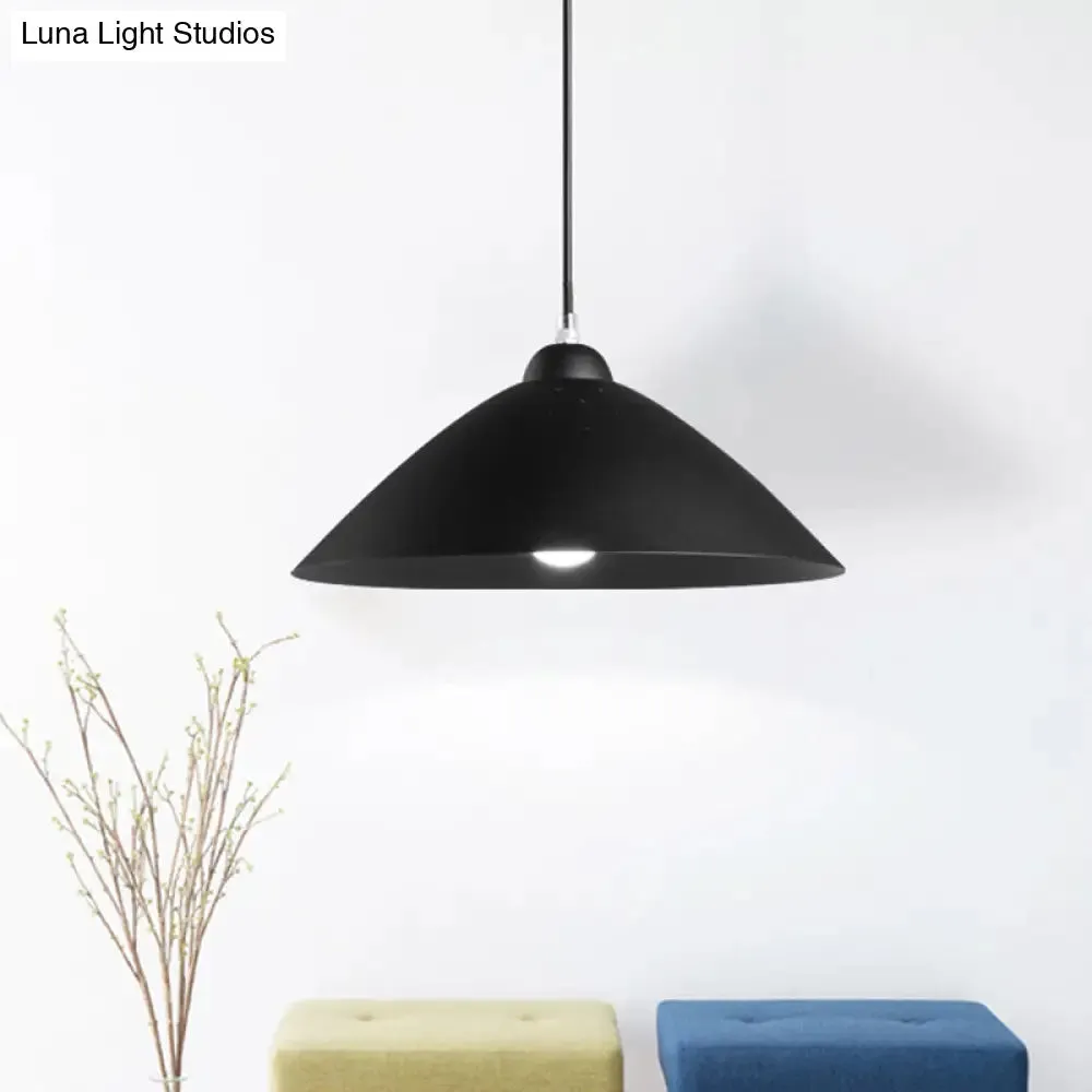 Metallic Conic Pendant Light with Scattered Hole Design - Industrial Style for Balcony or Ceiling