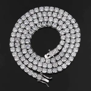 Michooyel Tennis Necklace for Women Tennis Chain Women Iced Out Necklace Prong-Setting 5A Cubic Zirconia Stones Fashion Jewelry 3mm 4mm 5mm 6mm, 16,18,20,22,24 Inches