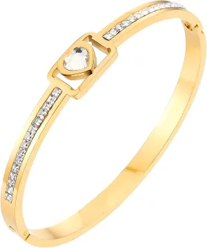 MILAKOO Bracelet for Women Titanium Heart Bangle Popular Gifts for Girlfriend Mom Wedding Love Bracelet