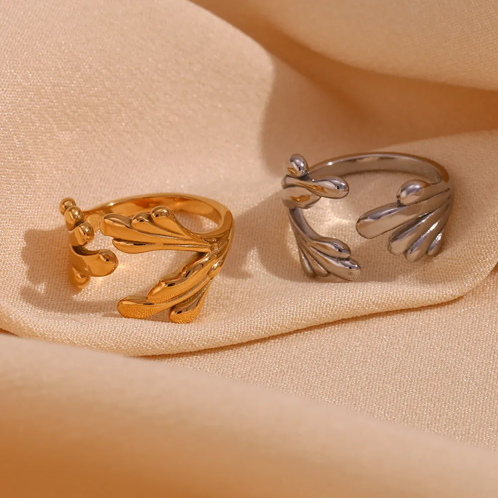 Minimalist Versatile Circle Geometric Stainless Steel 18K Gold Plated Rings