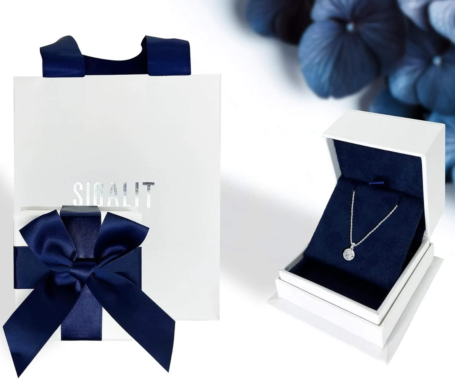 Moissanite Necklace for Women Solitaire Bezel Pendant Sterling Silver Lab Created Gem Jewelry for Her Gift for Mothers Day Wedding Anniversary Birthday to My Wife Daughter Mom Grandma Girlfriend