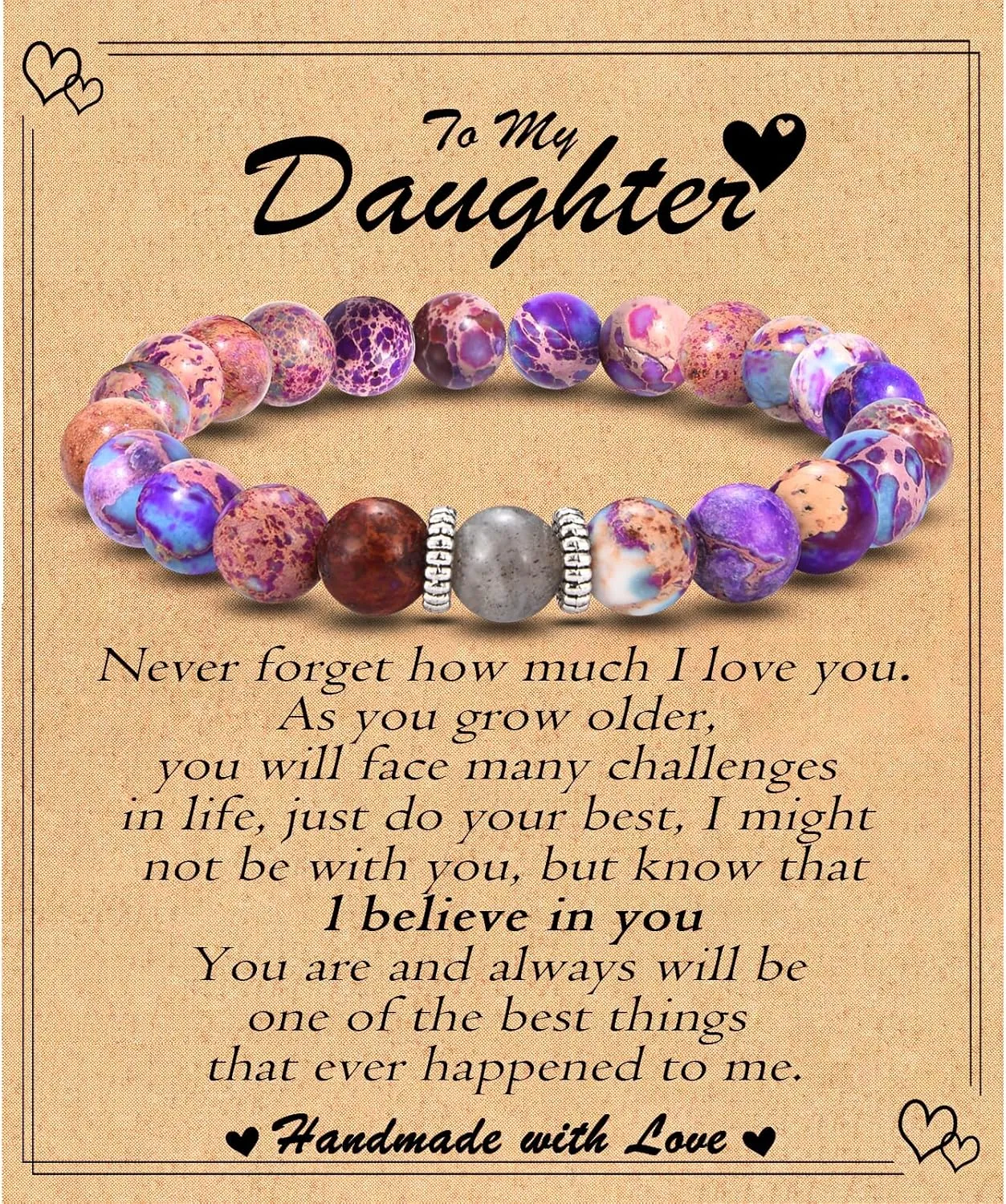 Mother's Day Gifts for Woman: Beaded Bracelets for Mom, Wife, Grandma, New Mom, Sister, Aunt, Stepmom, Mother-in-Law, Daughter-in-Law - Perfect for Christmas, Valentines Day, Easter