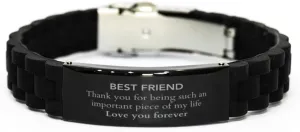 Mother's Day Thoughtful Gifts for Best Friend, Unique Engraved Friendship Bracelet, Gifts from Friends for Special Occasions