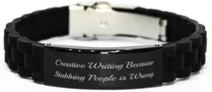 Mother's Day Unique Gifts for Friends, Funny Gifts from Men, Creative Writing Engraved Bracelet, Friendship Gifts for Women