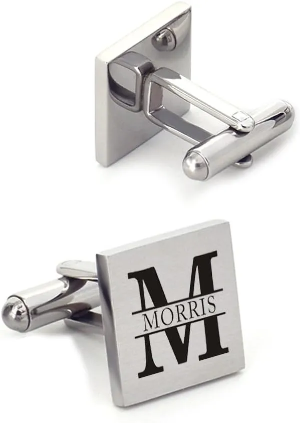 MUEEU Wedding Cufflinks Engraved Best Man Cuff links Tie Clips Anniversaty Party Accessories Gift