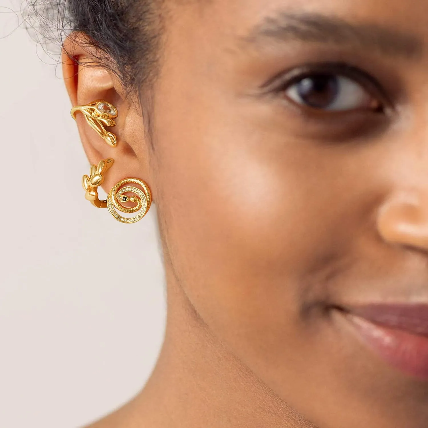 MYEARS Women Ear Cuff Earring Gold Non Pierced Ear Cartilage Clip on Wrap Hoop 14K Gold Filled Tiny Boho Beach Simple Minimalist Delicate Handmade Hypoallergenic Jewelry Gift-Sold as Single/Pair
