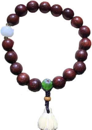 Natural Wood Beads Zen Prayer Beads Buddha Beads Hand String Sandalwood Beads Elastic Bracelet for Men and Women's Prayer Beads