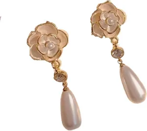 New 2025 Imitation Pearl Geometric Dangle Earrings for Women Senior Fashion Luxury Crystal Elegant Jewelry Gift 2025 New Trend Arrival Jewelry Fashion Accessories Creative Gift
