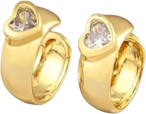 New 2026 Arrive Delicate Cute Clip Zircon Earrings Female Buckle Ear Cuff No Piercings Cartilage Star And Heart Party Decoration Jewelry Luxury With For You Accessories Trendy Creative Women Men