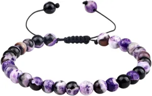 New 2026 Women 6Mm Natural Fire Agate Stone Beads Bracelets Adjustable High Prayer Hers Yoga Meditation Jewelry Fashion Trendy Accessories Creative Gift