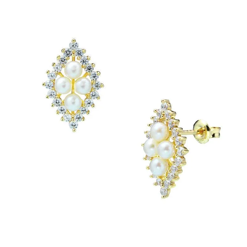 New Women's Natural Pearl Earrings