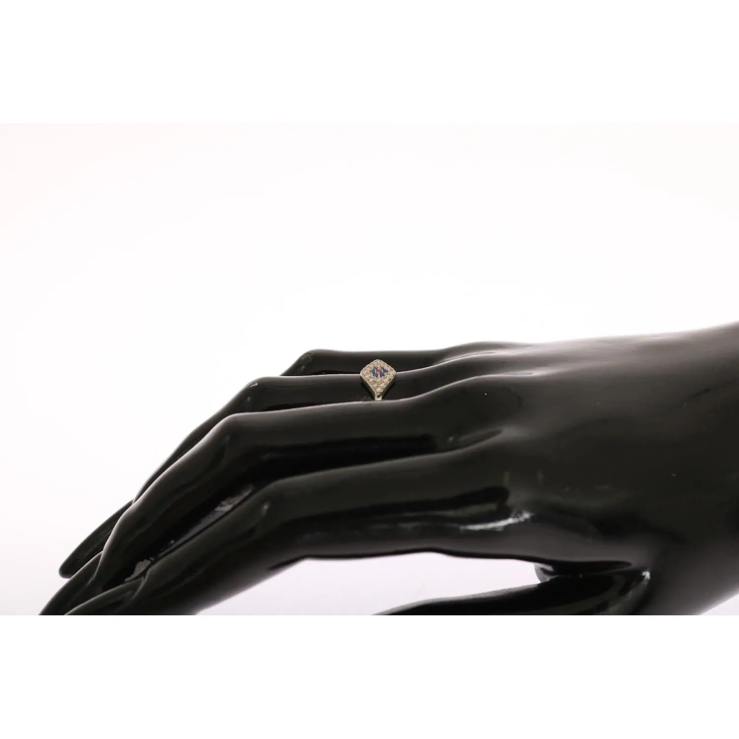 Nialaya Elegant Silver CZ Crystal Encrusted Ring