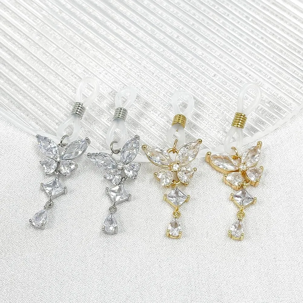 Non Piercing Nipple Rings Nipple Noose Fake Nipple Jewelry Adjustable Fake Nipplerings Non Pierced Body Jewelry for Women (CZ Butterfly(Silver))