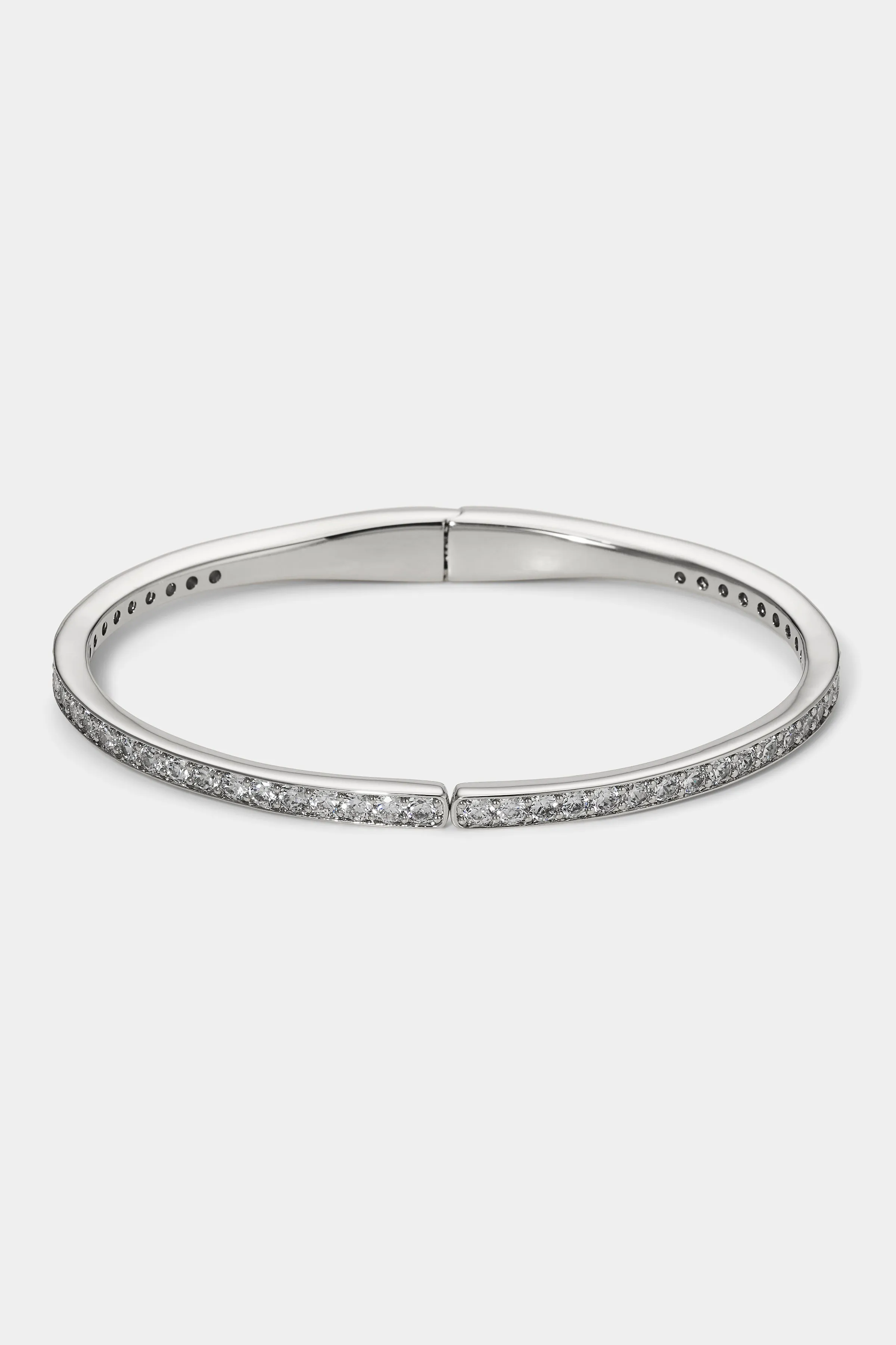 NORTHERN LIGHTS SINGLE ROW PAVE CZ HINGE BRACELET