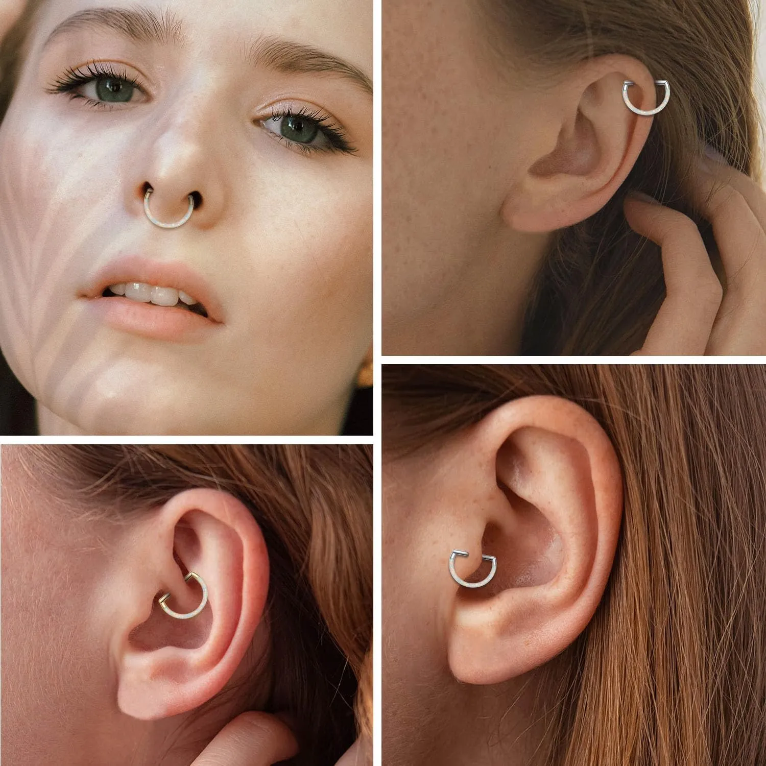 Nose Ring Straight Rod Septum Jewelry 16G & 18G - Daith, Conch, Tragus & Helix Piercing Jewelry - Surgical Steel