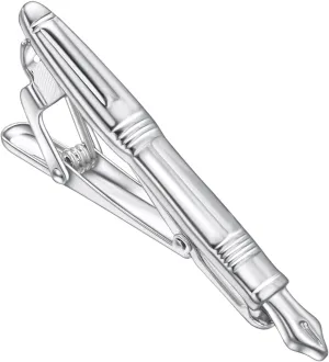 Novelty Skinny Tie Clip for Men Unique Narrow 2 Inch Pen Tie Bar Personalized Jewelry