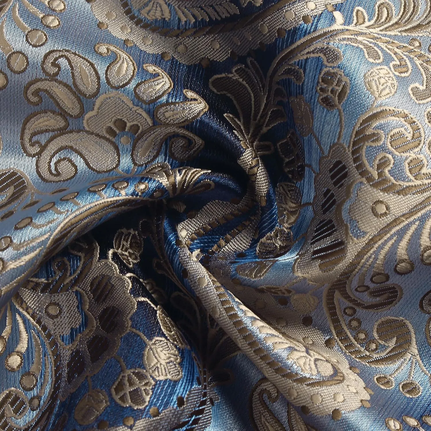 Paisley Floral Mens Tie Formal Necktie Pocket Squares Ties Clips Cufflinks Classic for Men Set