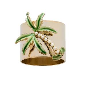 Palm Tree Napkin Rings, Set of Two