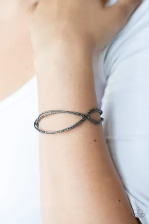 Paparazzi Bracelet ~ Bending Over Backwards - Black