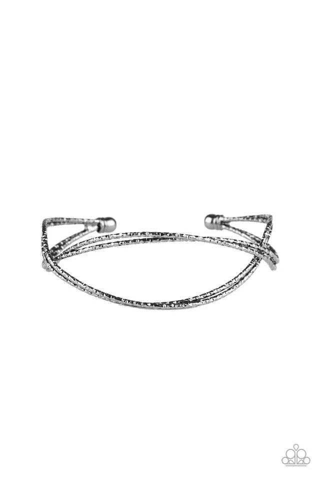 Paparazzi Bracelet ~ Bending Over Backwards - Black