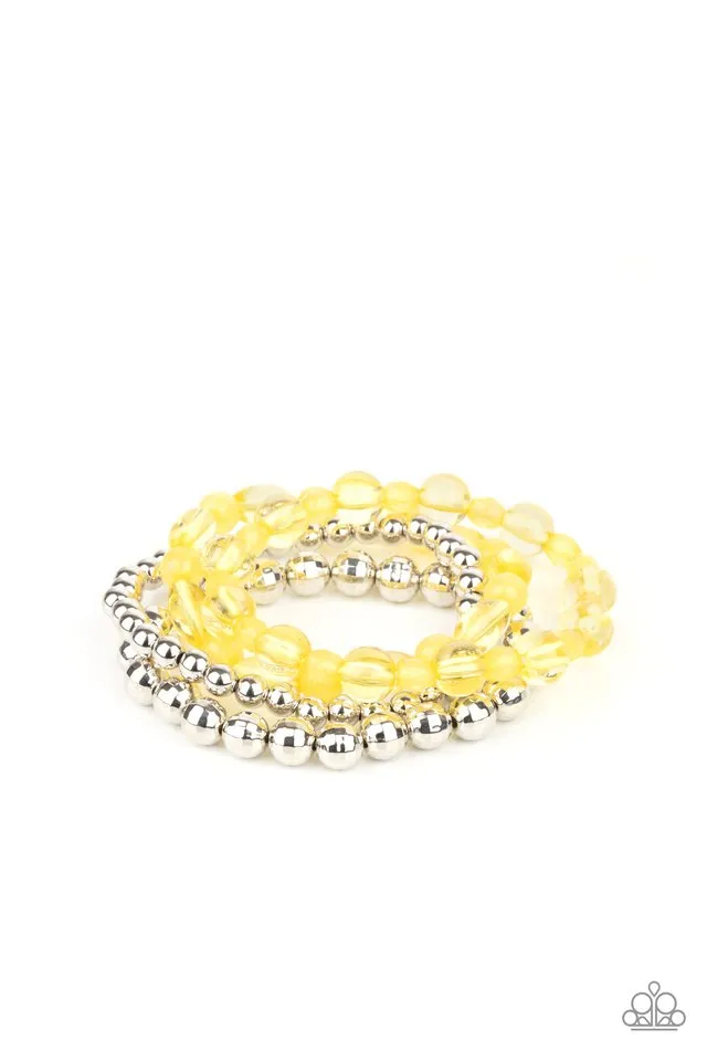 Paparazzi Bracelet ~ Delightfully Disco - Yellow