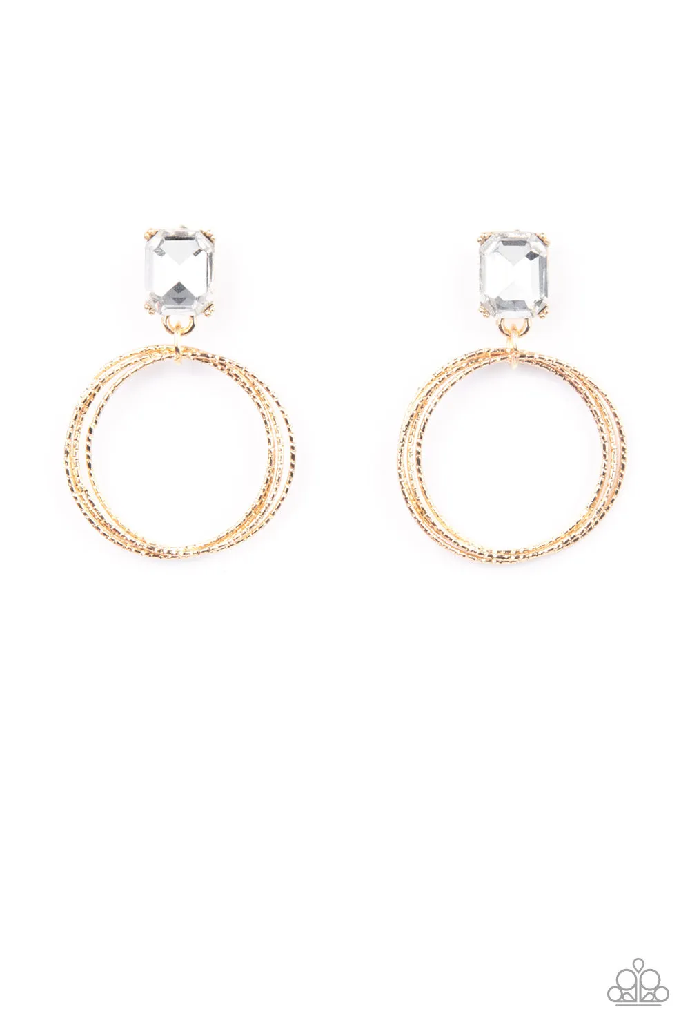 Paparazzi Prismatic Perfection - Gold Earrings