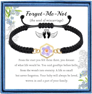PARTNER Miscarriage Jewelry Gifts for Women Forget Me Not Seed Memorial Bracelets Embryo Loss Keepsake Gifts for Pregnancy Loss Grief Sympathy Bracelet Gift for Women