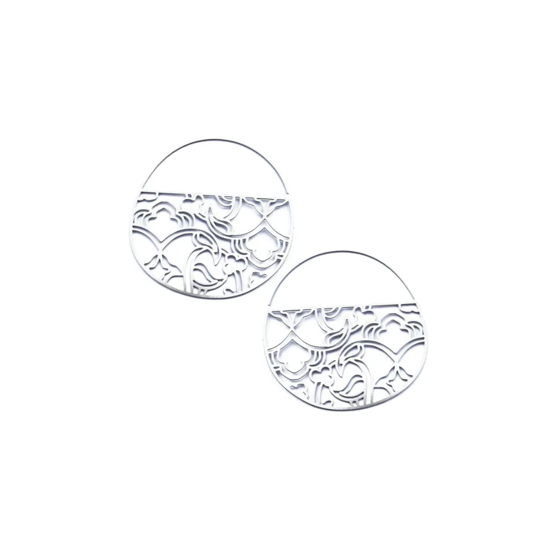 Pattern Earrings no.3 Small Hoop