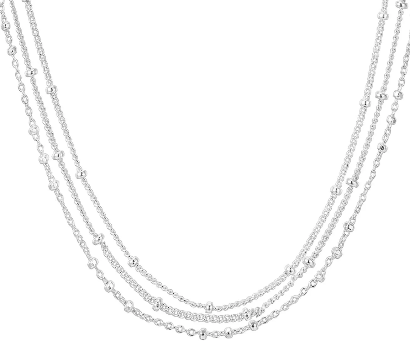PAVOI 14K Gold Plated Dainty Layering Necklaces for Women | Snake Chain, Curb Link, Paperclip Layered Chains | Trendy Layering Necklace