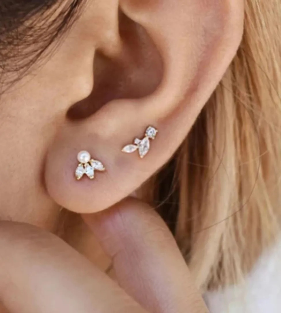 Pearl CZ Stud Silver