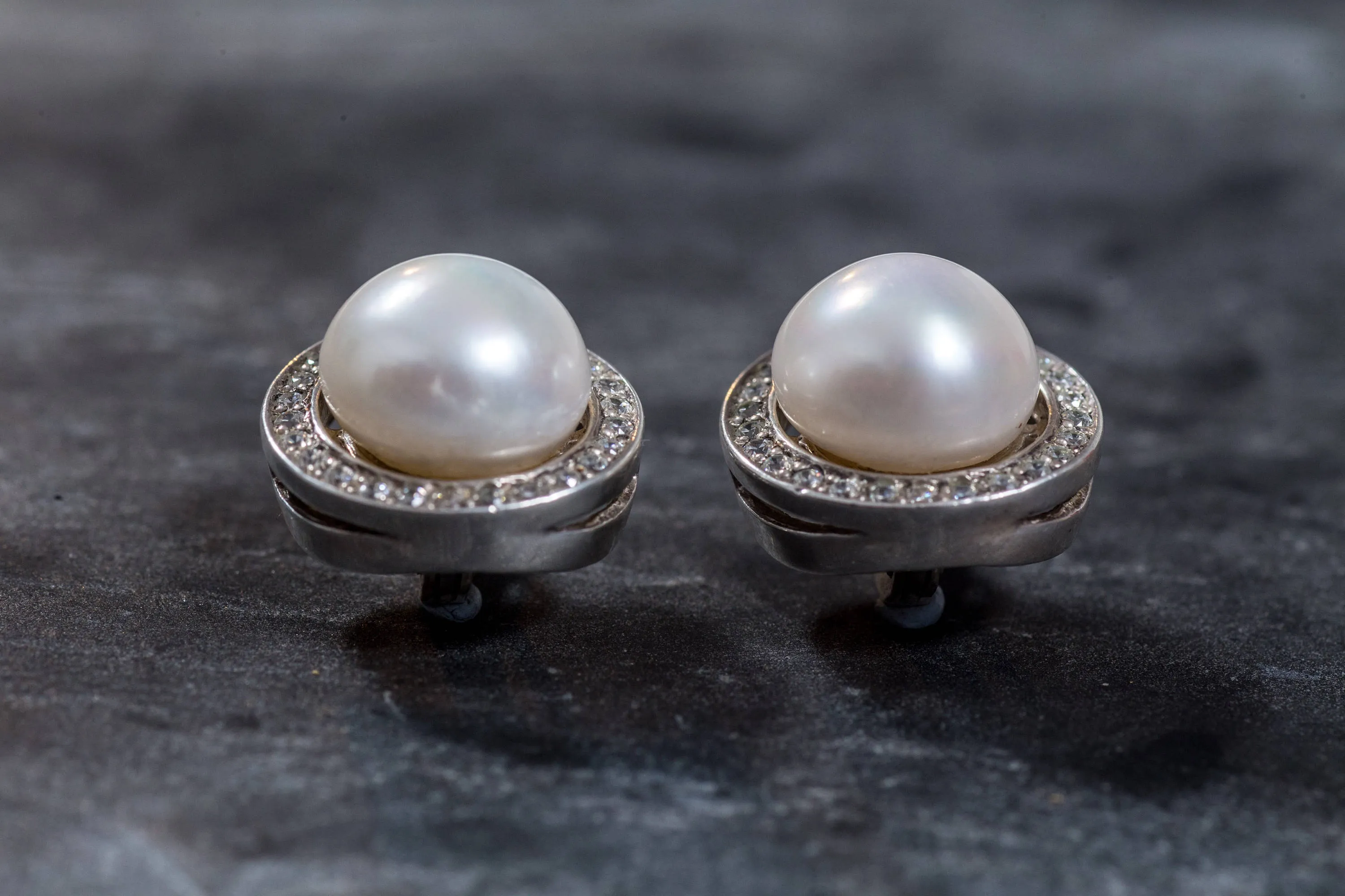 Pearl Statement Earrings - White Pearl Studs - Pearl Classy Earrings