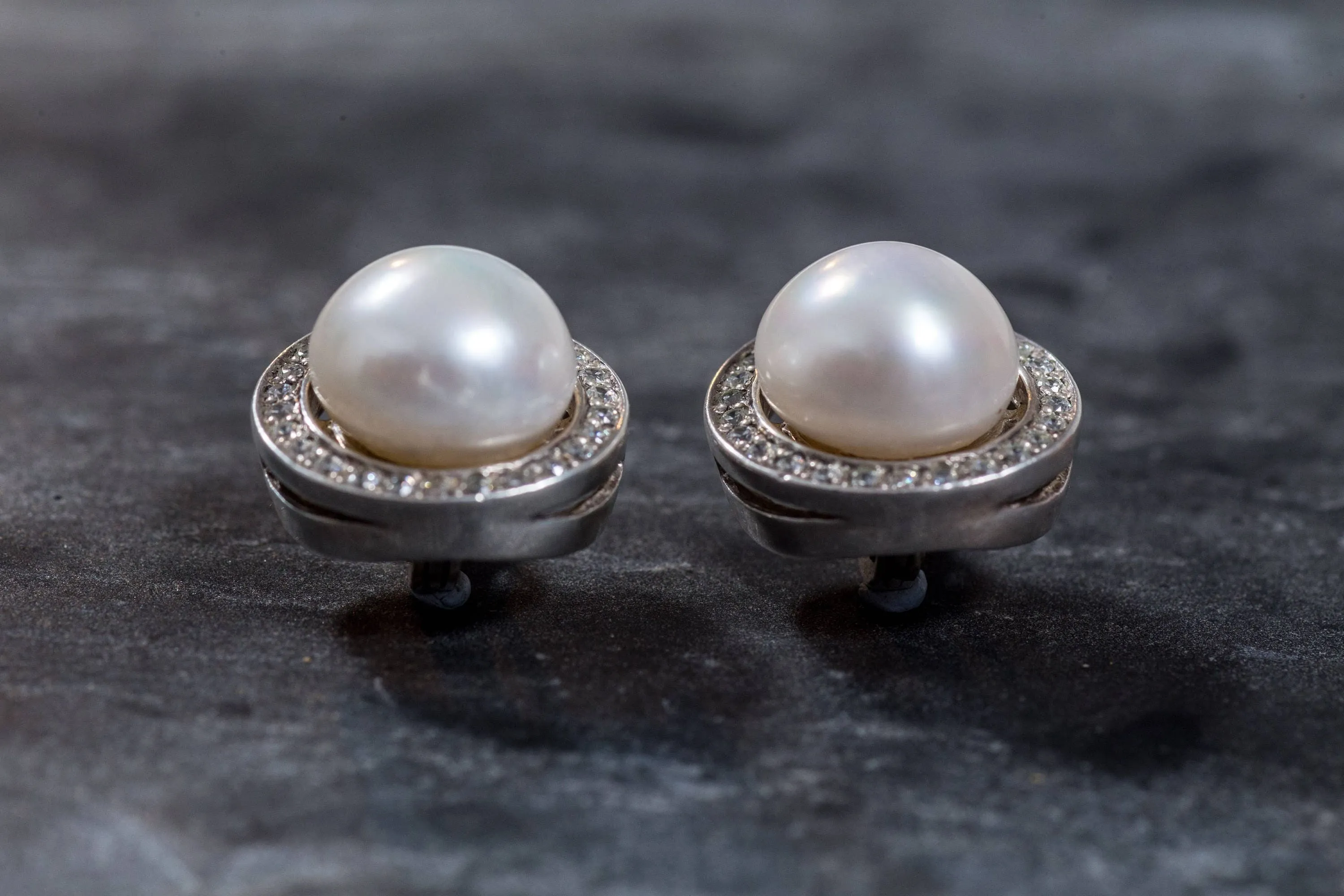 Pearl Statement Earrings - White Pearl Studs - Pearl Classy Earrings
