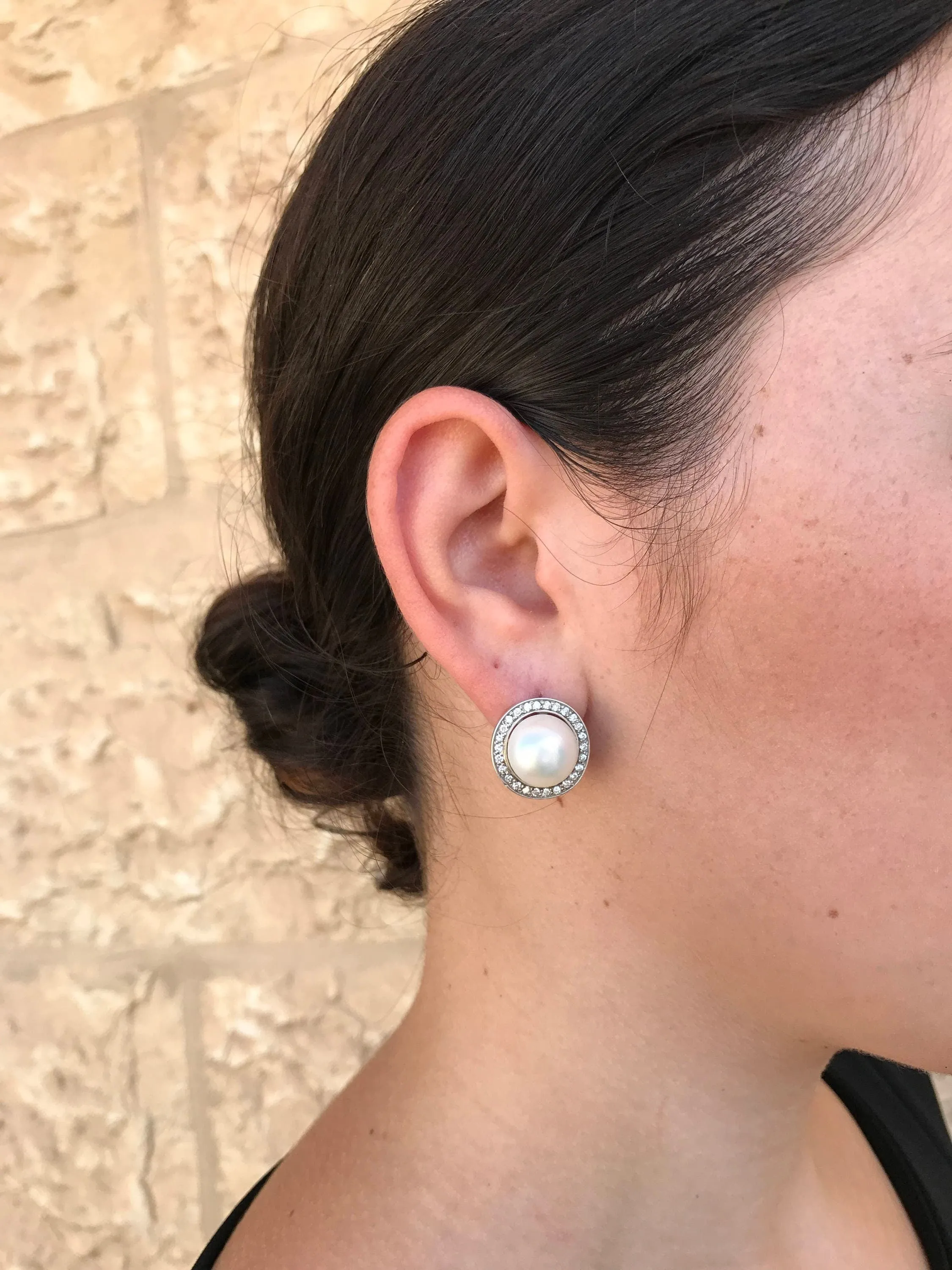 Pearl Statement Earrings - White Pearl Studs - Pearl Classy Earrings