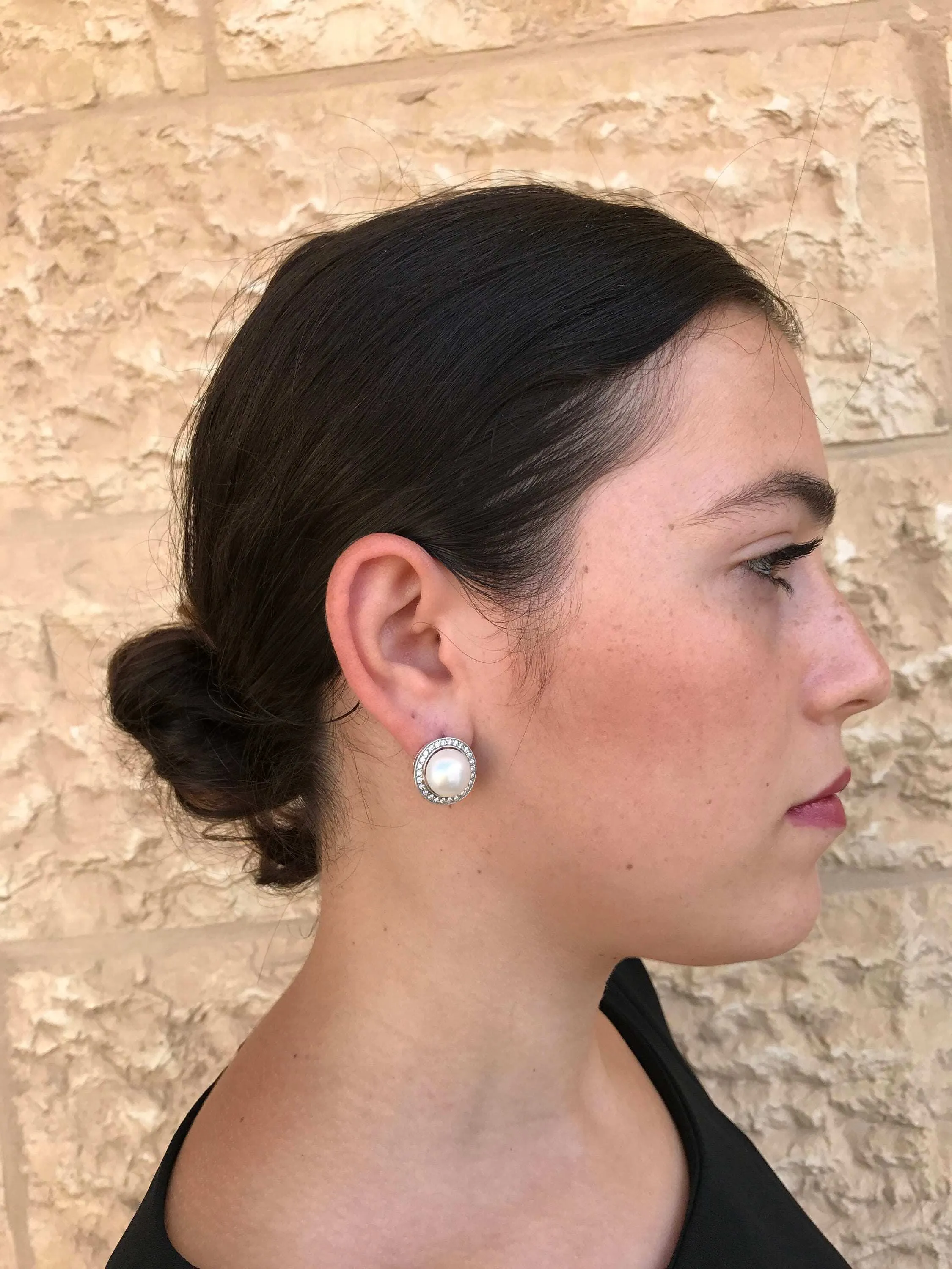Pearl Statement Earrings - White Pearl Studs - Pearl Classy Earrings