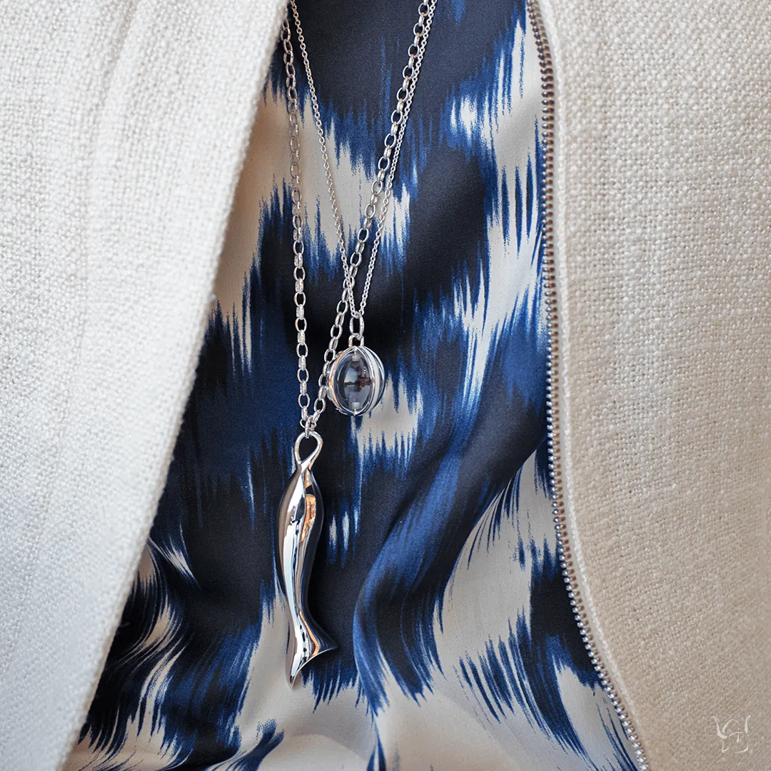 Perserverance Fish Charm Necklace