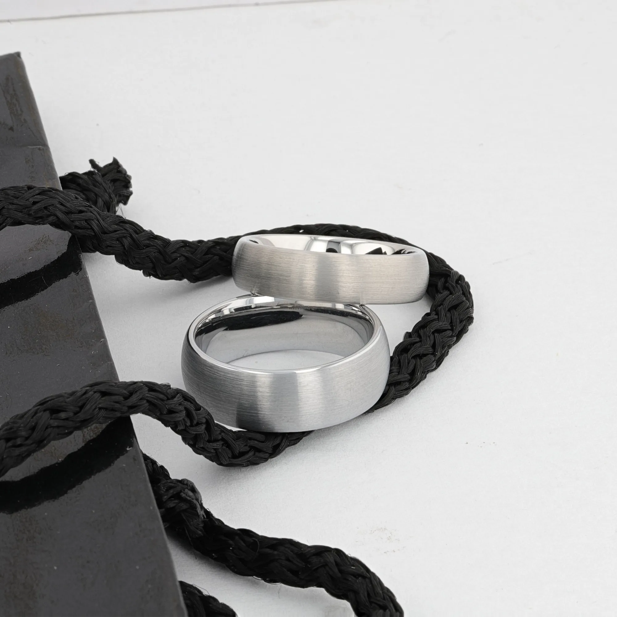 PERSEUS Domed with Brushed Finish Tungsten Band - 2mm - 12mm
