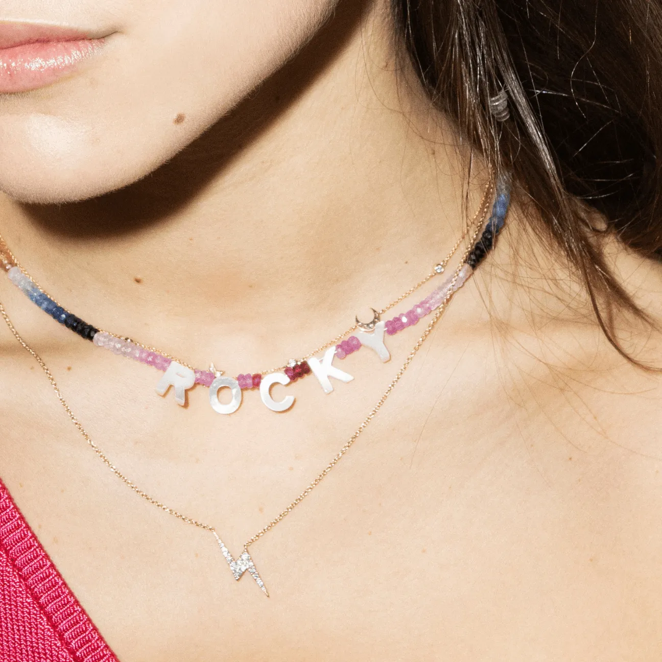 Personalised Pearl Letter Beaded Necklace