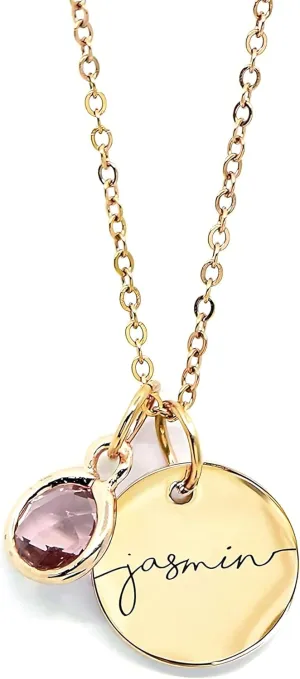 Personalized Birthstone Necklace Custom Name Necklace Personalized Gifts for WomenHandmade Custom Necklaces for WomenCustomized Jewelry Gifts for Mother's Day