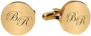 Personalized Initial Cufflinks Mens Wedding Gifts Custom Engraved Letter Business Accessory for Men