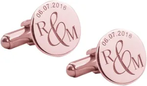 Personalized Mens Wedding Cufflinks Custom Date Initials Monogram Cufflinks for Men
