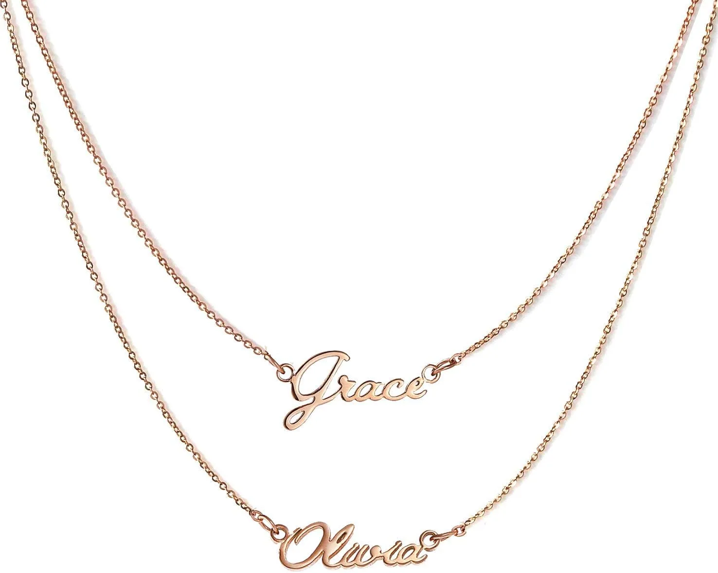Personalized Name Necklace for Women 18K Gold Plated Custom Name Necklaces Customized Stainless Steel Pendant Jewelry Gifts for Mother Day Christmas Graduation